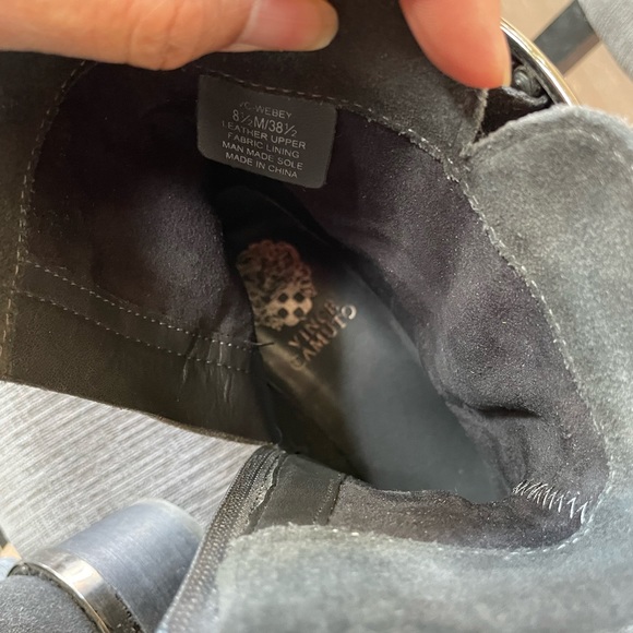 Vince Camuto grey suede moto booties - Picture 9 of 11